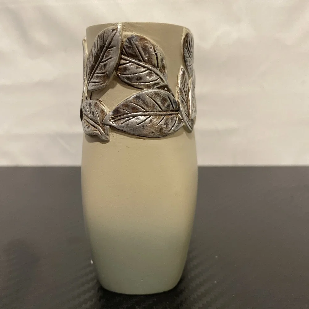 Mainstays Silver Leaves‎ Toothbrush Holder, Gray, Silver